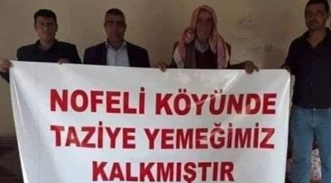 Bu köyde taziye yemekleri kaldırıldı