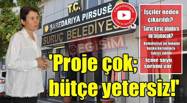 Suruç Belediye Başkanı Çevik: Proje çok, bütçe yetersiz