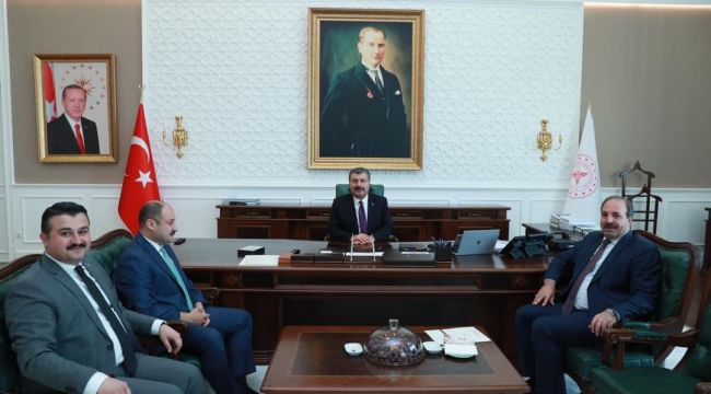 Şanlıurfa AK Parti İl başkanı ve vekiller, Sağlık Bakanı Koca'yla görüştü 