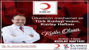 Ahmet Hamdi İNAN, Kızılay Haftası kutlama mesajı yayınladı