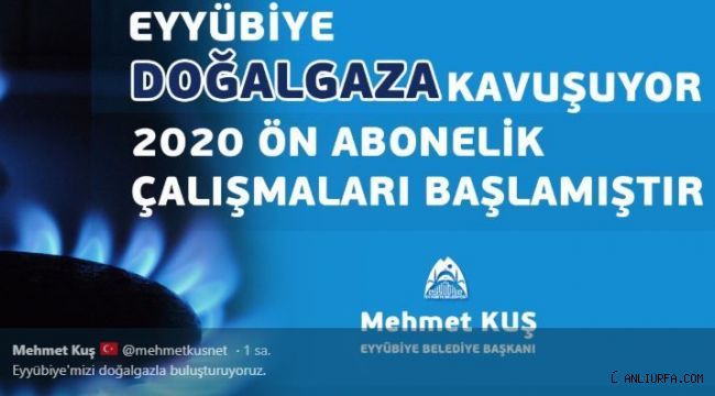 Başkan Kuş: Eyyübiye'mizi doğalgazla buluşturuyoruz