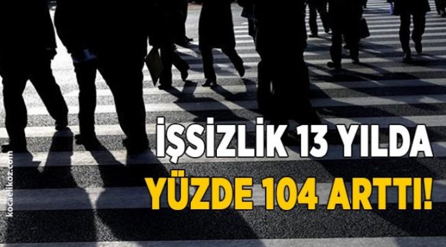 İşsizlikte rekor: 14 yılda yüzde 104 artış