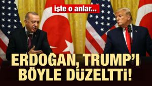 Erdoğan Trump'ı böyle düzeltti: İşte o anlar!