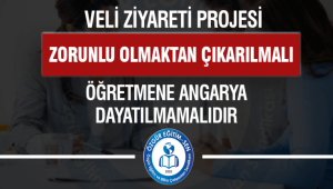 Veli Ziyareti Projesi Zorunlu Olmaktan Çıkrılmalı,Öğretmene Angarya Dayatılmamalıdır