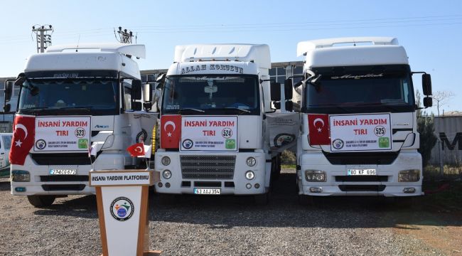 Şanlıurfa’dan İdlib’e 3 Tır İnsani Yardım