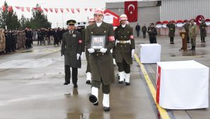 Şehit Binbaşı ve Teğmen Memleketine Uğurlandı