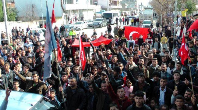 Ceylanpınar'da İdlib saldırısına tepki