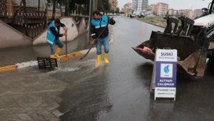 Şuski’de Sağanak Yağış Mesaisi