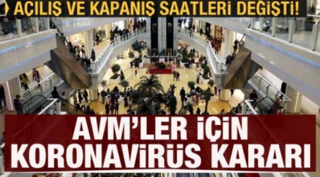 Urfa’da AVM’lerin açık kalma saatleri değişiyor!