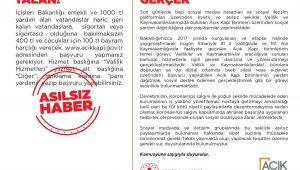 Açık Kapı Yardım Dağıtımı ve Destek Ödemesi Yapmıyor