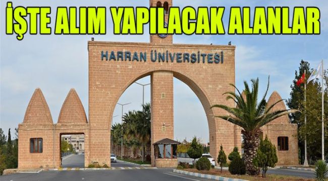 Harran Üniversitesi personel alacak!