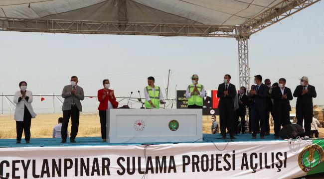 Ceylanpınar TİGEM Sulama Projesi Törenle Açıldı