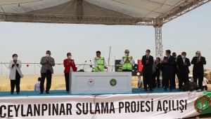 Ceylanpınar TİGEM Sulama Projesi Törenle Açıldı