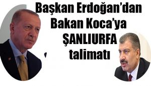 Erdoğan, Bakan Koca'ya Şanlıurfa Koronavirüs talimat verdi