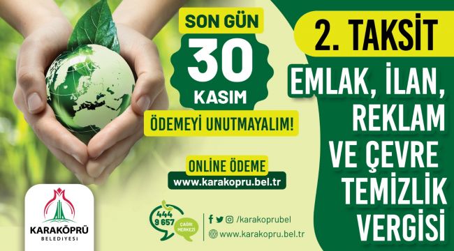 Karaköprü Belediyesinden Vergi Uyarısı