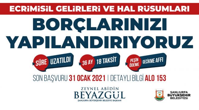 Büyükşehir’e Borcu Olanlar İçin Son Tarih 31 Ocak  