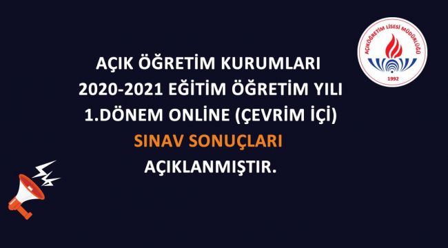 Açık Öğretim sınav sonuçları açıklandı