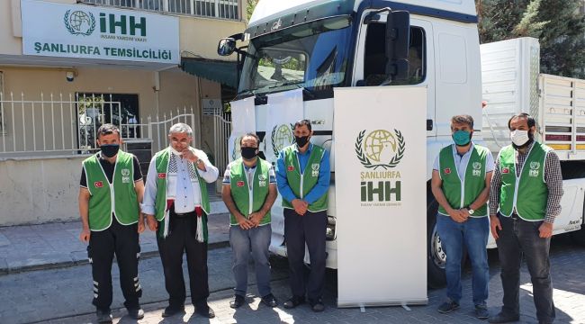 Şanlıurfa İHH’dan Mescidi Aksa’ya ithafen İdlib’e yardım tırı 