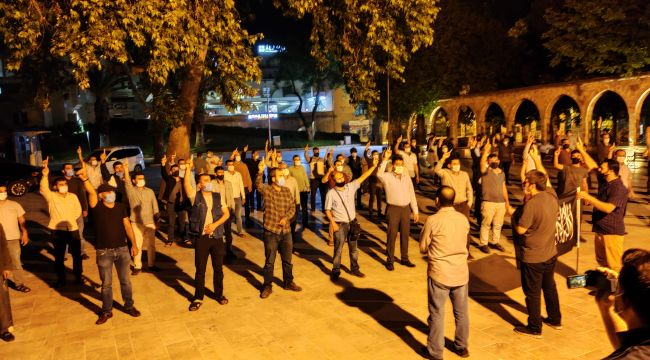 Şanlıurfa'lı Müslümanlar Mescid-i Aksa'ya yönelik İsrail baskınını protesto etti!