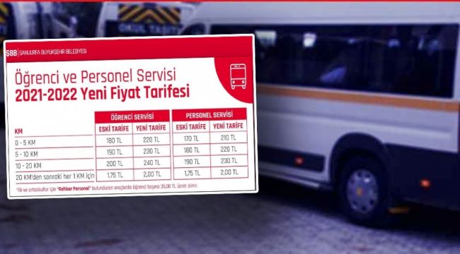 Öğrenci ve personel servis ücretlerine zam