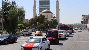 Şanlıurfa İtfaiyesi’nden İtfaiye Haftasında Kortejli Kutlama  