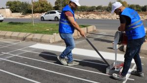 Akçakale Yolunda Yatay İşaretleme Çalışması