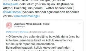 CHP’Lİ Tanal Ulaştırma Bakanlığı Arasında ‘Ölüm Yolu’ Tartışması 