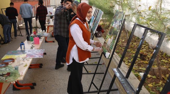 Spora sanata evet resim çalıştayı ve kano gösterisi.     