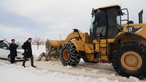 Başkan Baydilli Kırsalda Kar Temizleme Çalışmalarını İnceledi