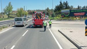 Büyükşehir’den Yol İşaretleme Çalışması