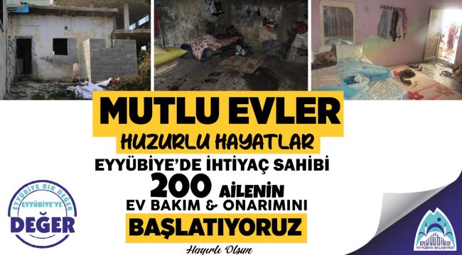 Eyyübiye’de 200 Ev Daha Yaşanabilir Hale Geliyor