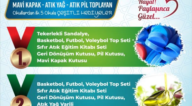 Karaköprü'de Geri Dönüştürülebilir Atık Toplayan Okullar Ödüllendirilecek