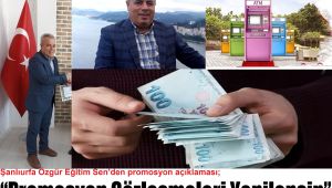 Şanlıurfa Özgür Eğitim Sen’den promosyon açıklaması; “Promosyon Sözleşmeleri Yenilensin”  