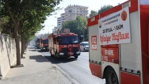 Şanlıurfa İtfaiyesinden Kortej Geçişi