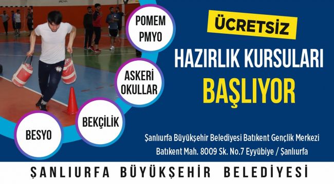 Büyükşehir’de Ücretsiz POMEM ve BESYO Hazırlık Kursları Başlıyor