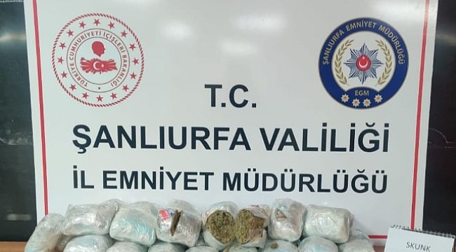 Urfa'da paketler halinde uyuşturucu madde ele geçirildi