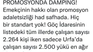 Başkan Tüysüz, Promosyon adaletsizliğine dikkat çekti 