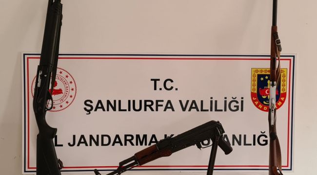 Şanlıurfa İl Jandarma Komutanlığından kaçak silah kaçakçılarına darbe