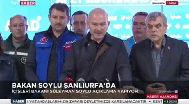 Bakan Soylu Urfa içme suyu ve sel felaketi için ne dedi?