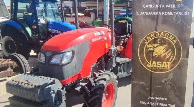 Piyasa değeri 600 bin TL olan çalıntı traktör, Urfa'da bulundu!