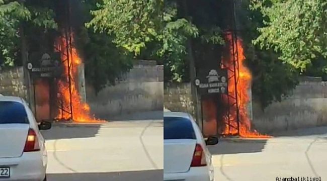 Hilvan'da aşırı sıcak ve tüketimden dolayı trafo patladı! 