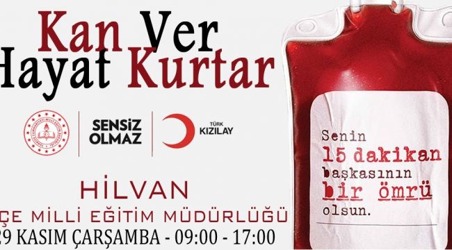 Hilvan Kızılay, kan bağışı toplamada Türkiye 1.’si