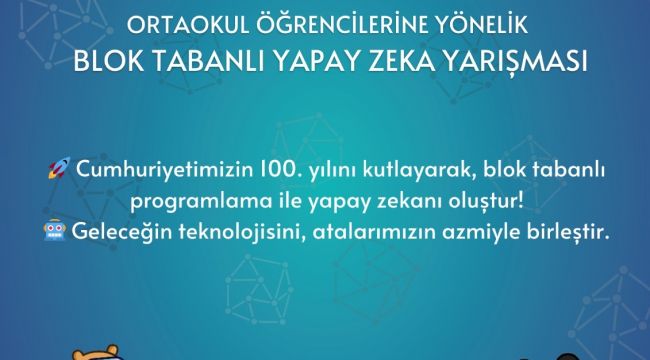 Şanlıurfa’da Ortaokul Öğrencileri için Yapay Zeka Yarışması Başvuruları Başladı!