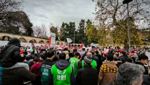 Urfa'da İsrail, ABD ve terör örgütüne lanet yürüyüşü