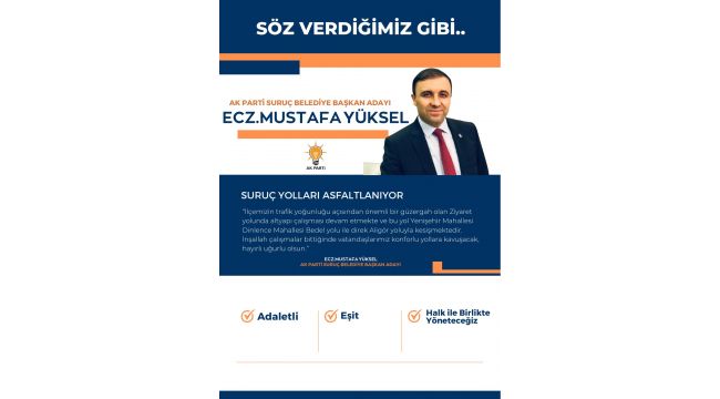 Ak Parti Suruç Adayı Yüksel, Coşkuyla Karşılanıyor 