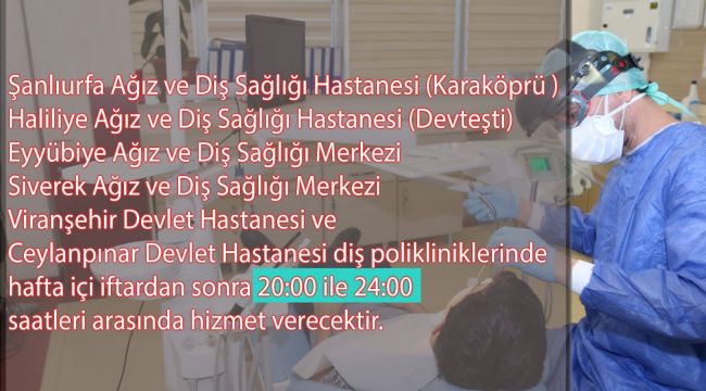 Diş Hastaları İçin Gece Poliklinik Hizmeti Verilmeye Başlandı