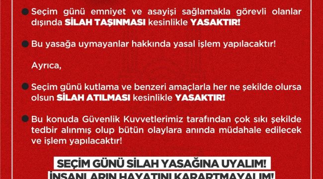 Vali Hasan Şıldak'tan Önemli Çağrı 