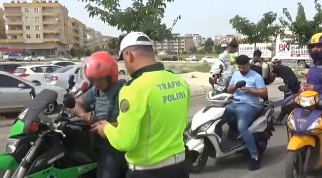 1️9️ motosiklet trafikten men edildi