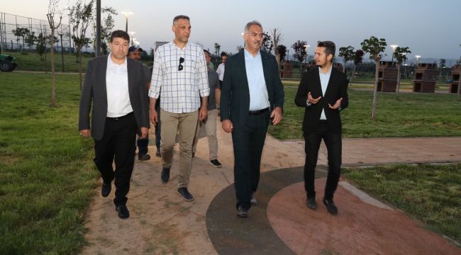 Başkan Mehmet Kuş Eyyübiye Millet Bahçesi’nde İncelemelerde Bulundu
