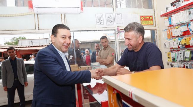 Başkan Özyavuz Belediye Çarşısı Ve Sanayi Esnafını Ziyaret Etti